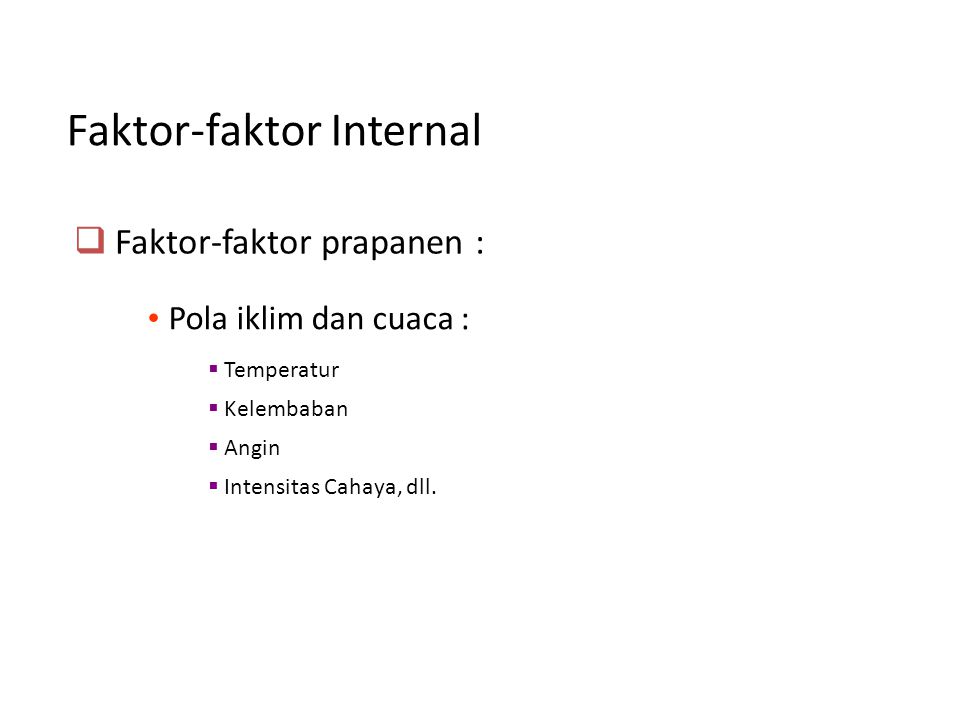 Faktor-faktor Internal
