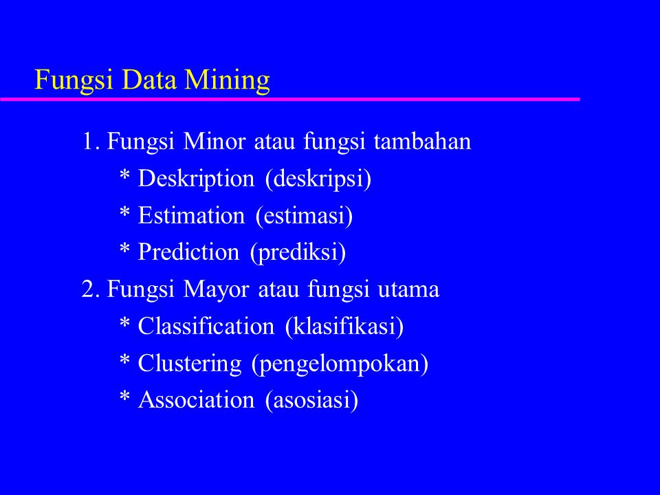 Fungsi Data Mining