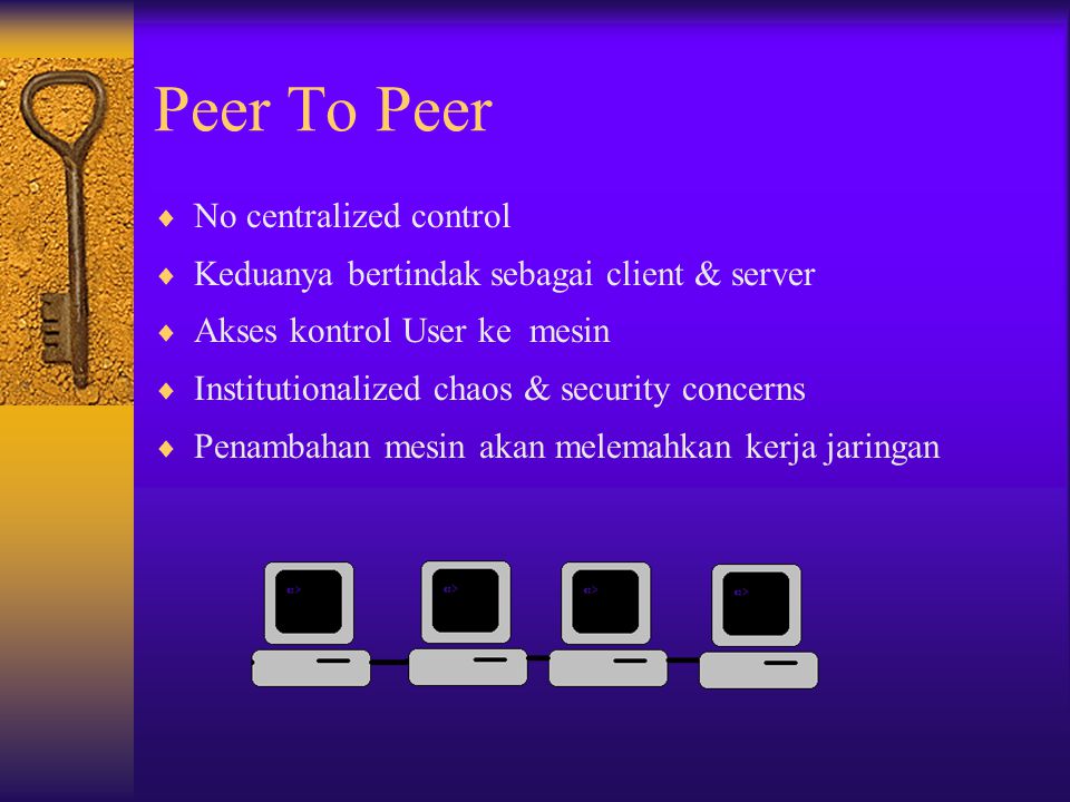 Peer To Peer No centralized control