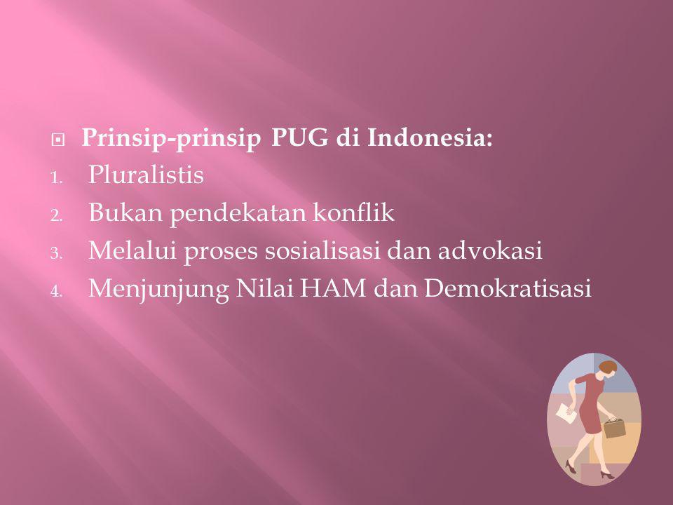 Prinsip-prinsip PUG di Indonesia: