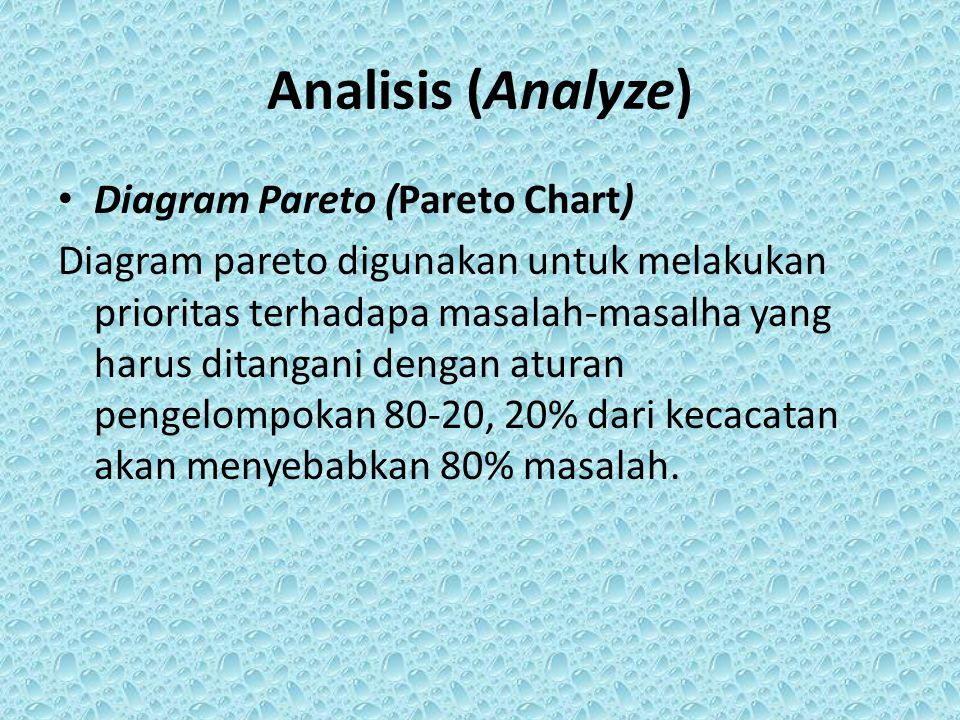Analisis (Analyze) Diagram Pareto (Pareto Chart)