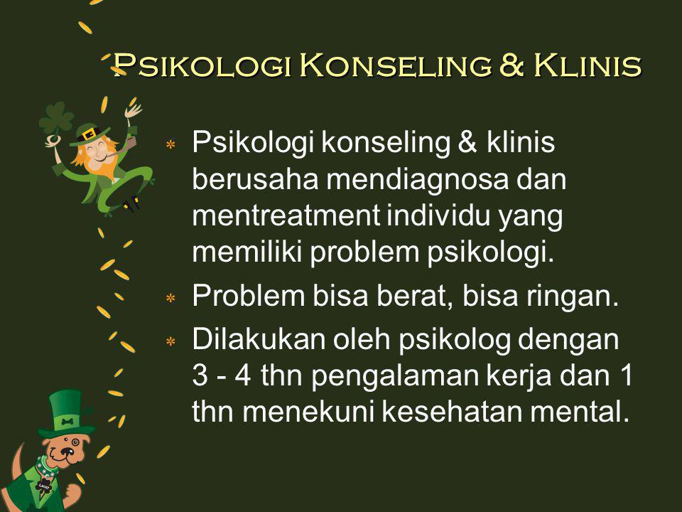 Psikologi Konseling & Klinis