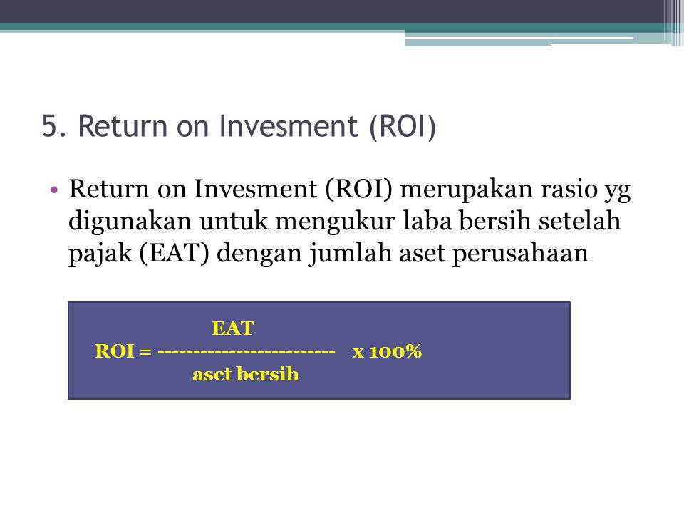 5. Return on Invesment (ROI)