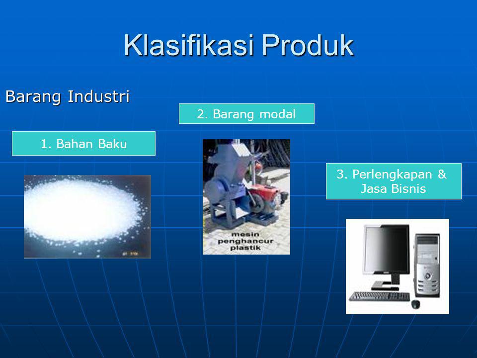 Klasifikasi Produk Barang Industri 2. Barang modal 1. Bahan Baku