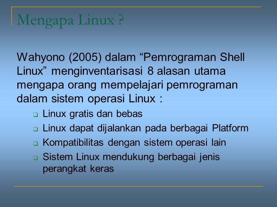 Mengapa Linux