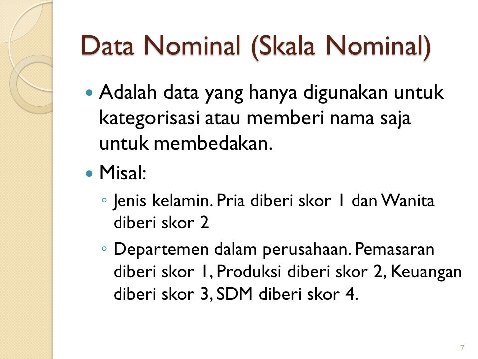 Data Nominal (Skala Nominal)