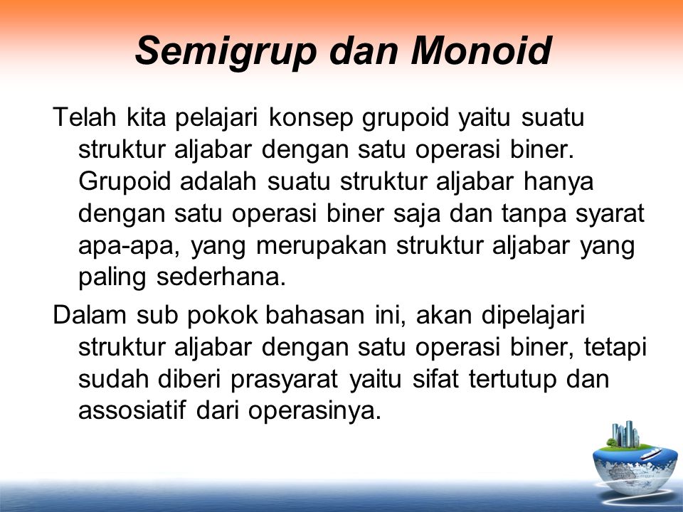 Semigrup dan Monoid