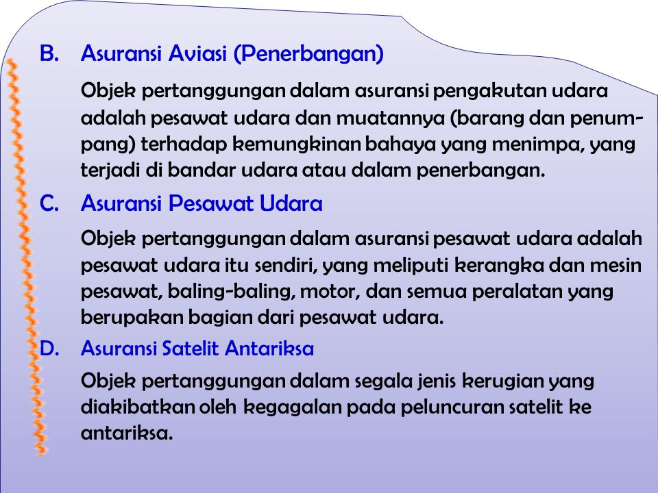 Asuransi Aviasi (Penerbangan)