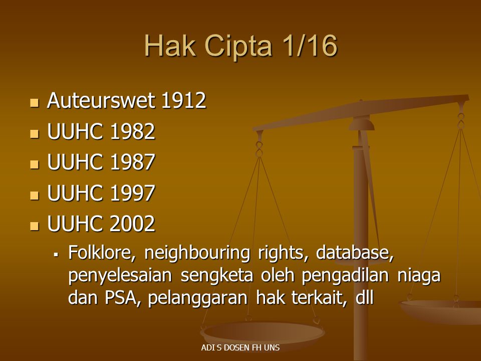 Neighboring rights. UUHC.