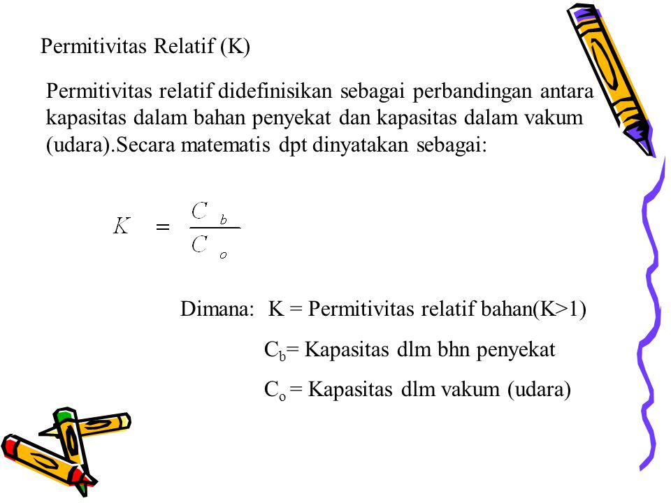 Permitivitas Relatif (K)