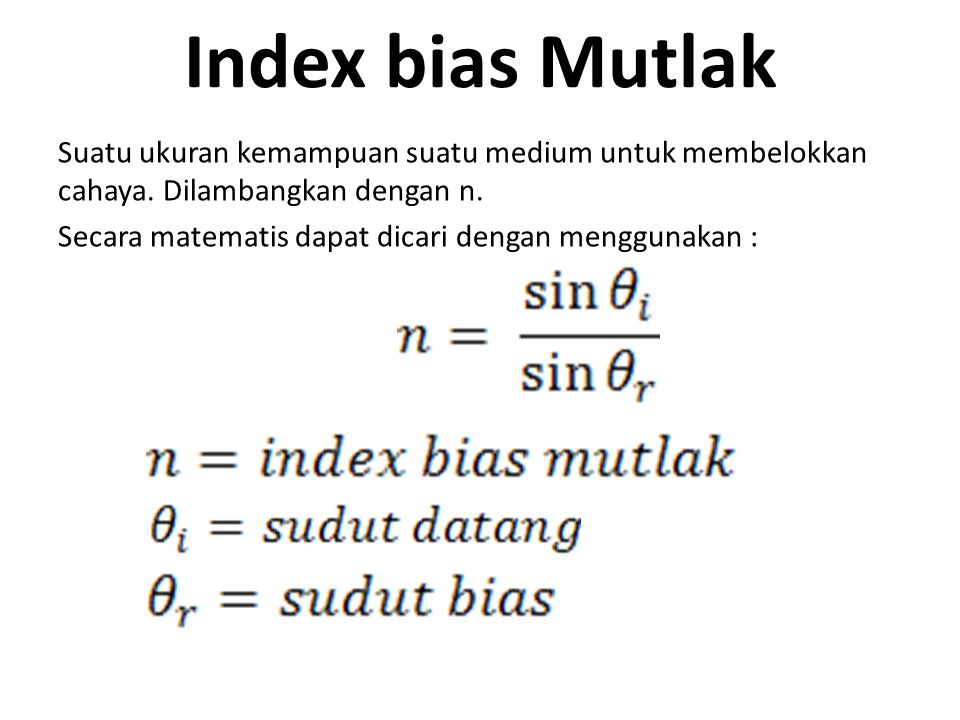 Index bias Mutlak