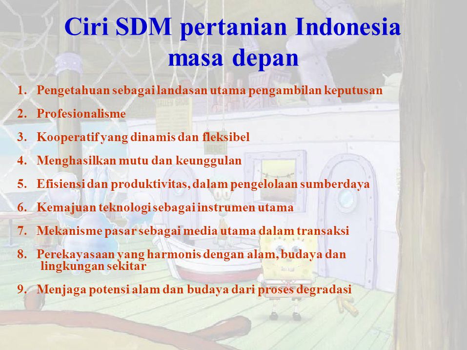 Ciri SDM pertanian Indonesia masa depan