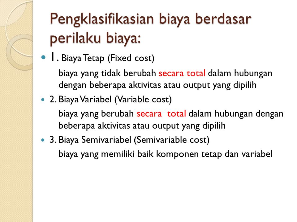 Analisis Perilaku Biaya - Ppt Download