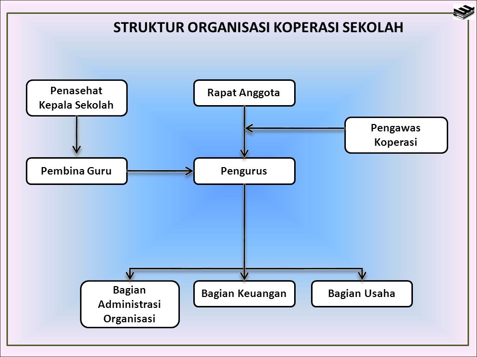 Struktur Organisasi Koperasi Sekolah Dan Tugasnya Berbagai Struktur