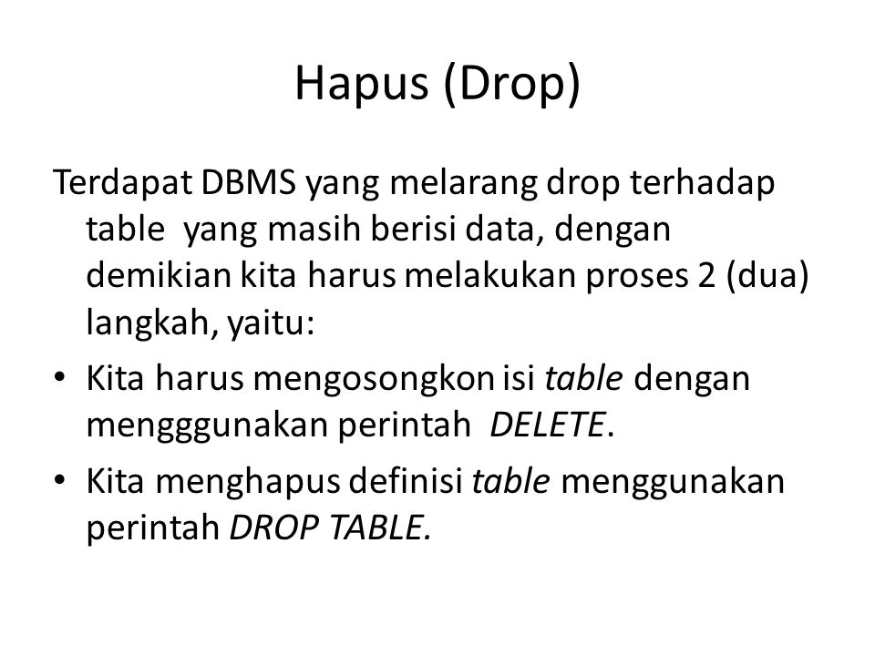 Hapus (Drop)