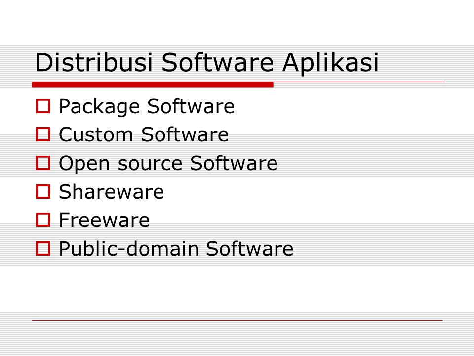 Distribusi Software Aplikasi