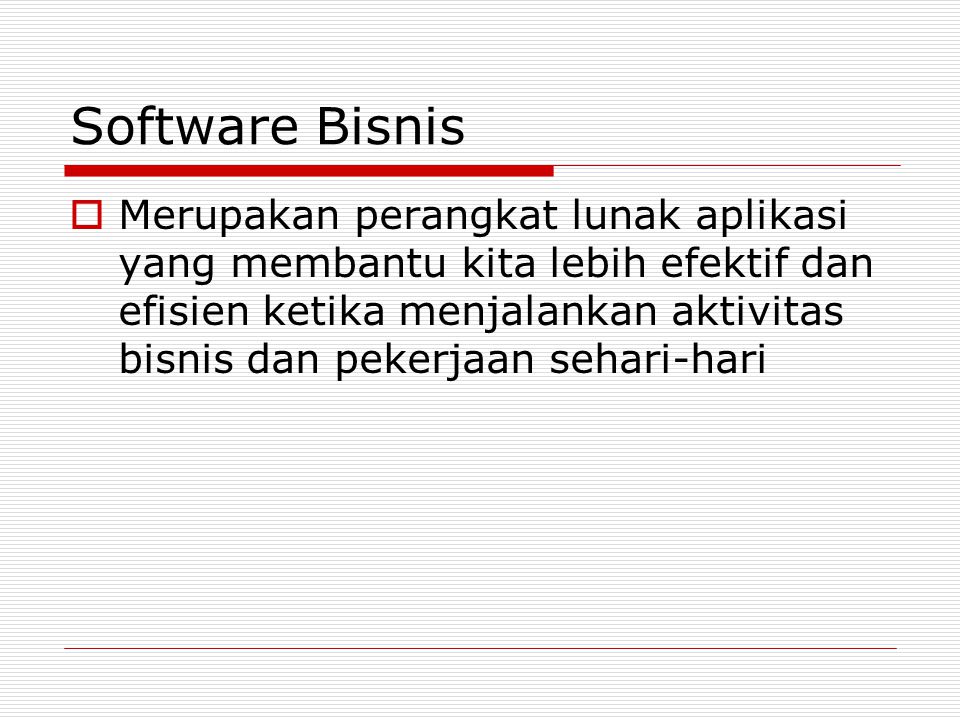 Software Bisnis
