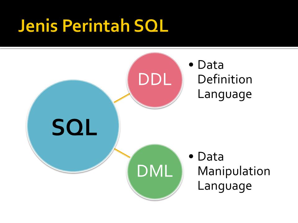 SQL Jenis Perintah SQL DDL DML Data Definition Language