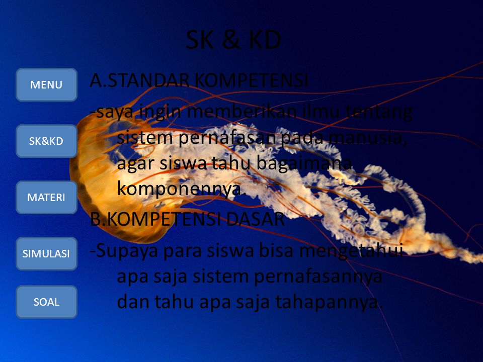 SK & KD A.STANDAR KOMPETENSI