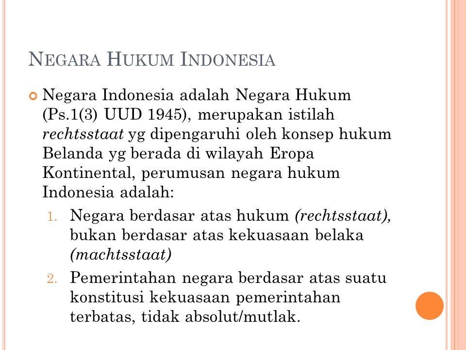 Rechtsstaat artinya indonesia