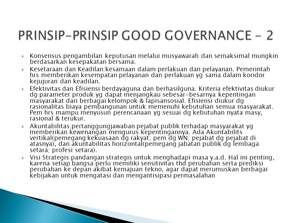 PRINSIP-PRINSIP GOOD GOVERNANCE - 2