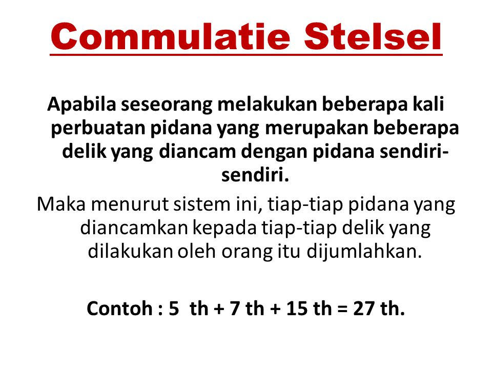 Commulatie Stelsel