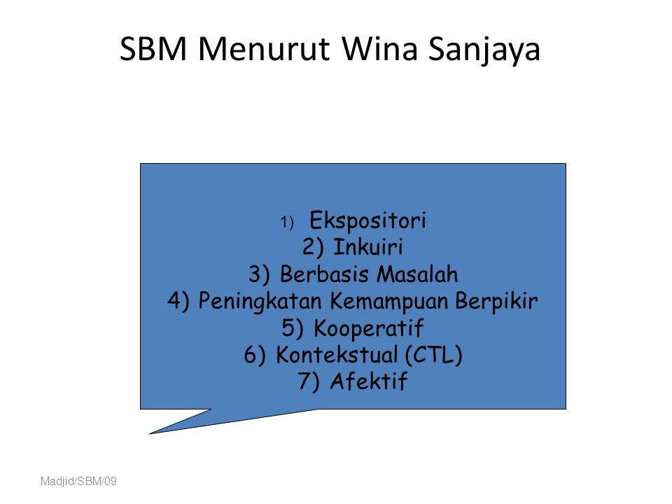 SBM Menurut Wina Sanjaya