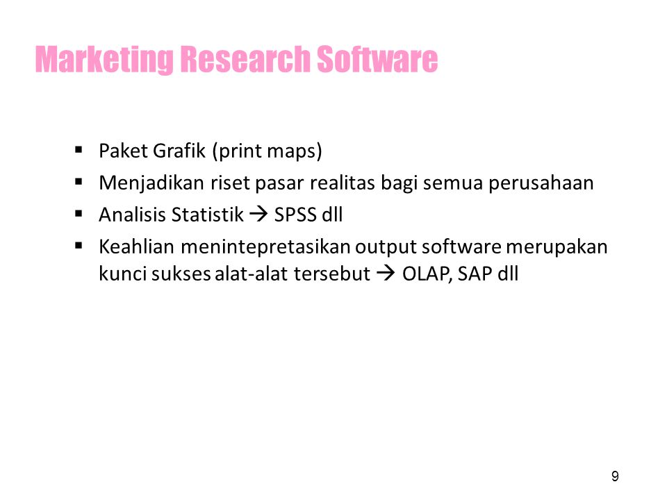 Marketing Research Software