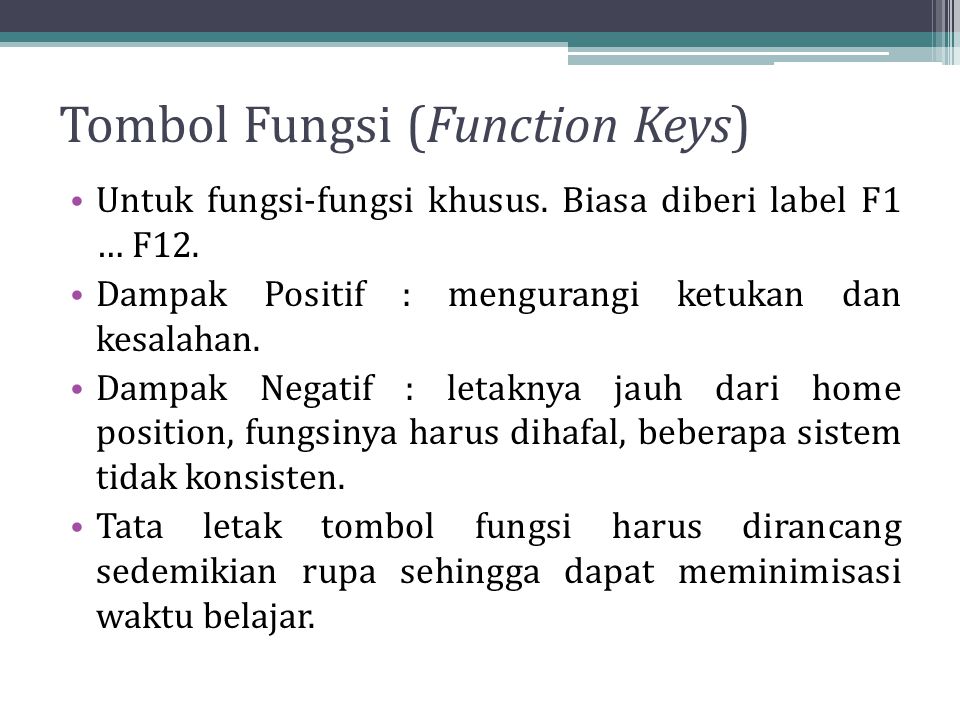 Tombol Fungsi (Function Keys)