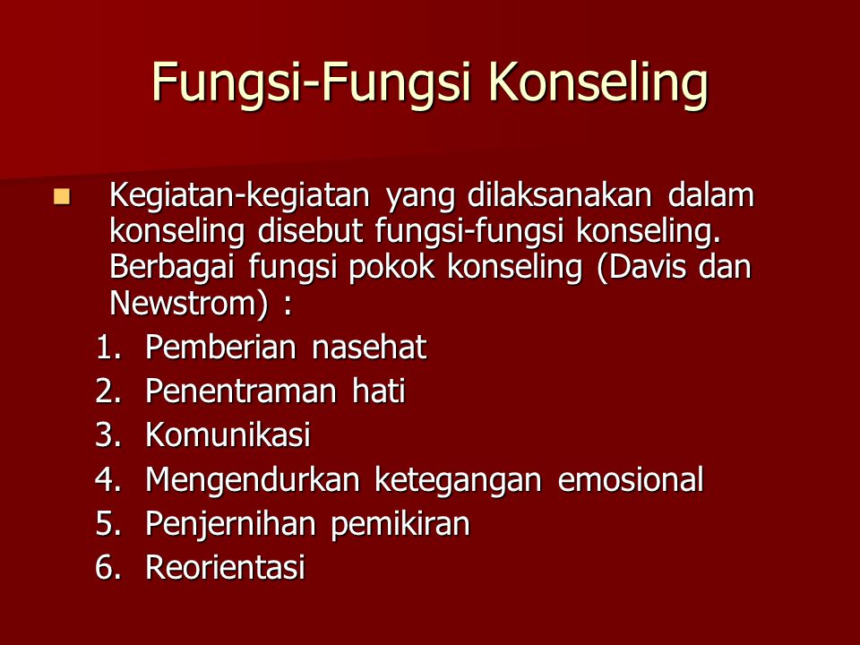 Fungsi-Fungsi Konseling