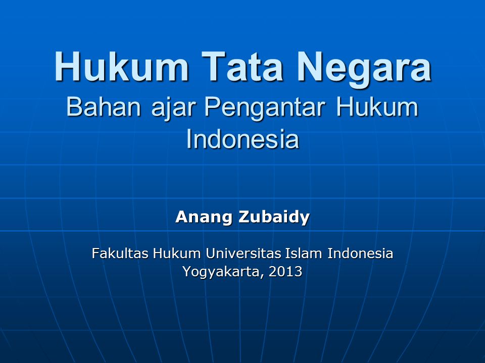 Hukum Tata Negara Bahan ajar Pengantar Hukum Indonesia