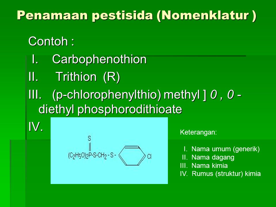 Rumus Kimia Pestisida – Sinau