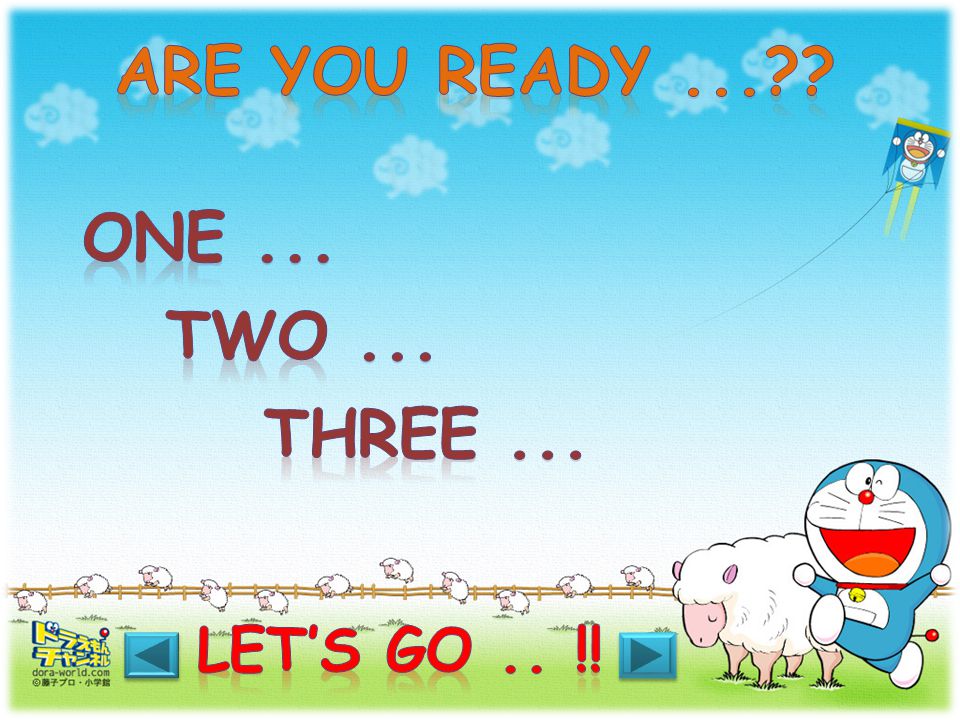 Are you ready ... One ... Two ... Three ...
