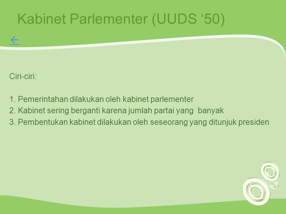 Kabinet Parlementer (UUDS ‘50)