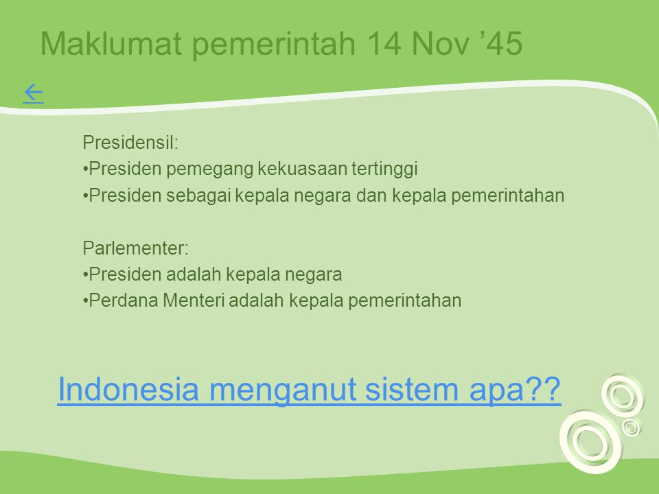 Maklumat pemerintah 14 Nov ’45