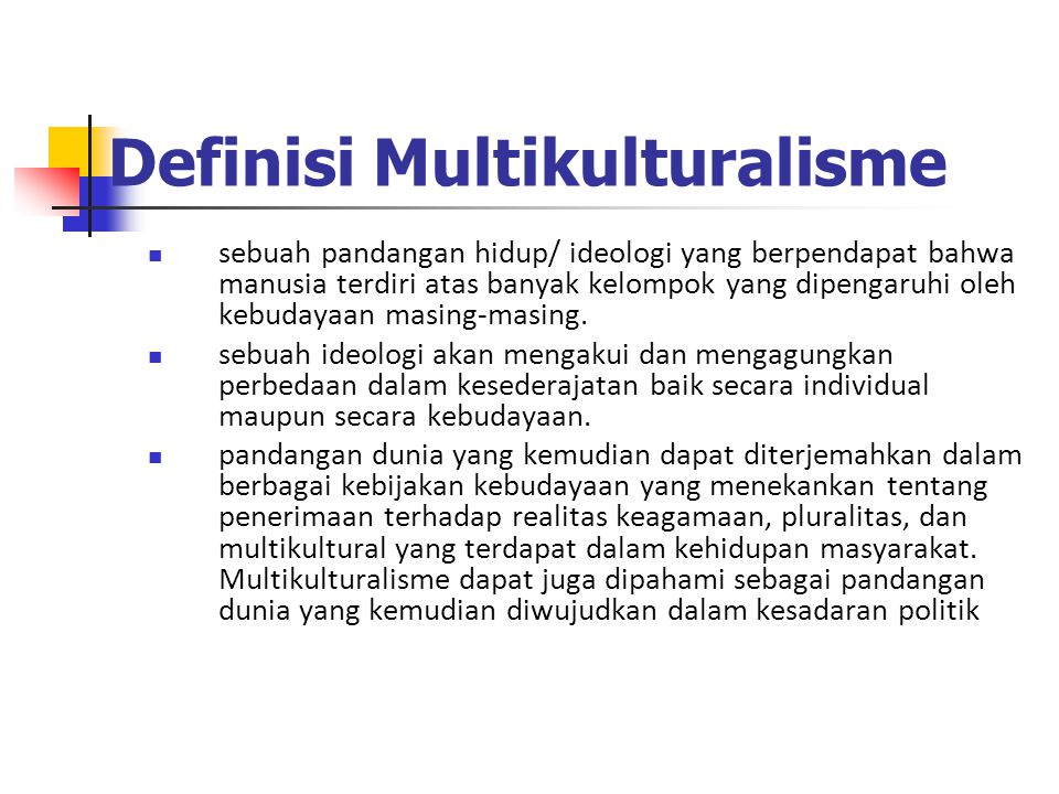 Definisi Multikulturalisme