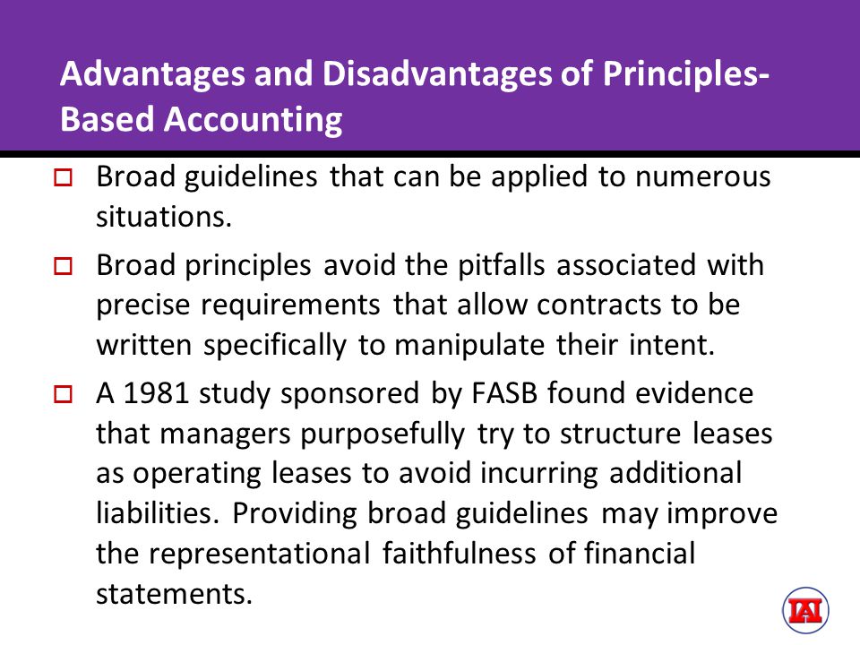 rule based accounting advantage and disadvantages