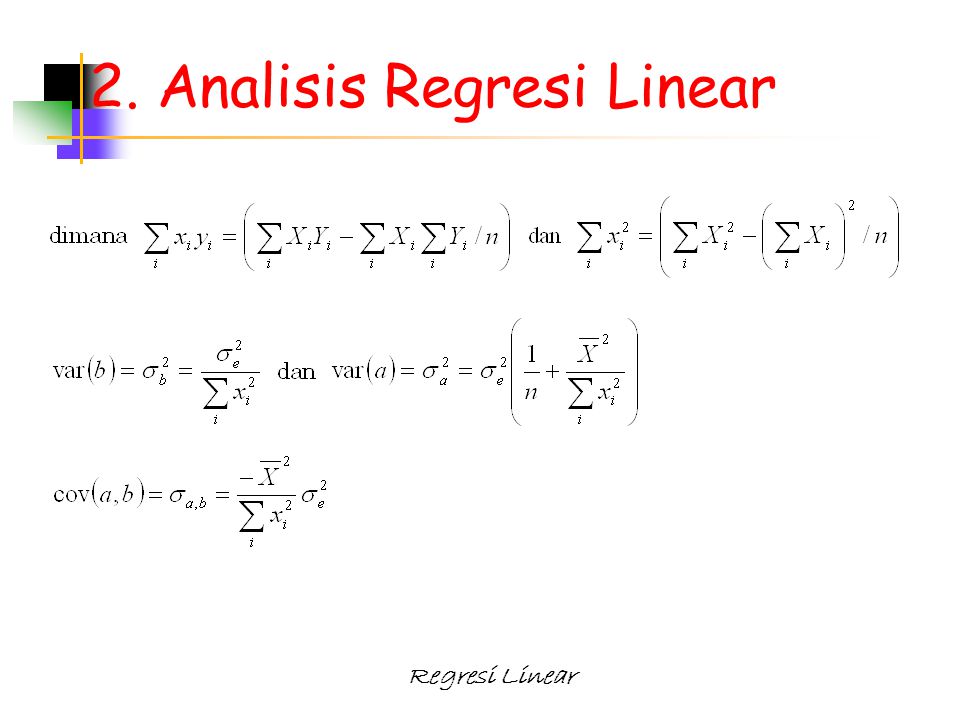 2. Analisis Regresi Linear