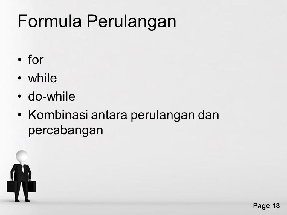 Formula Perulangan for while do-while