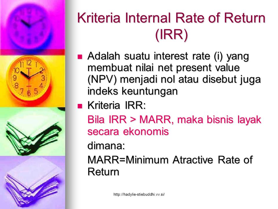 Kriteria Internal Rate of Return (IRR)