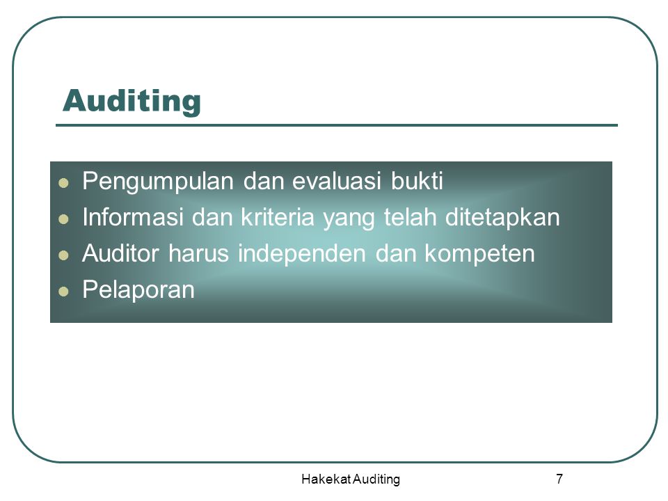 Auditing Modul 1 Hakekat Auditing Ppt Download