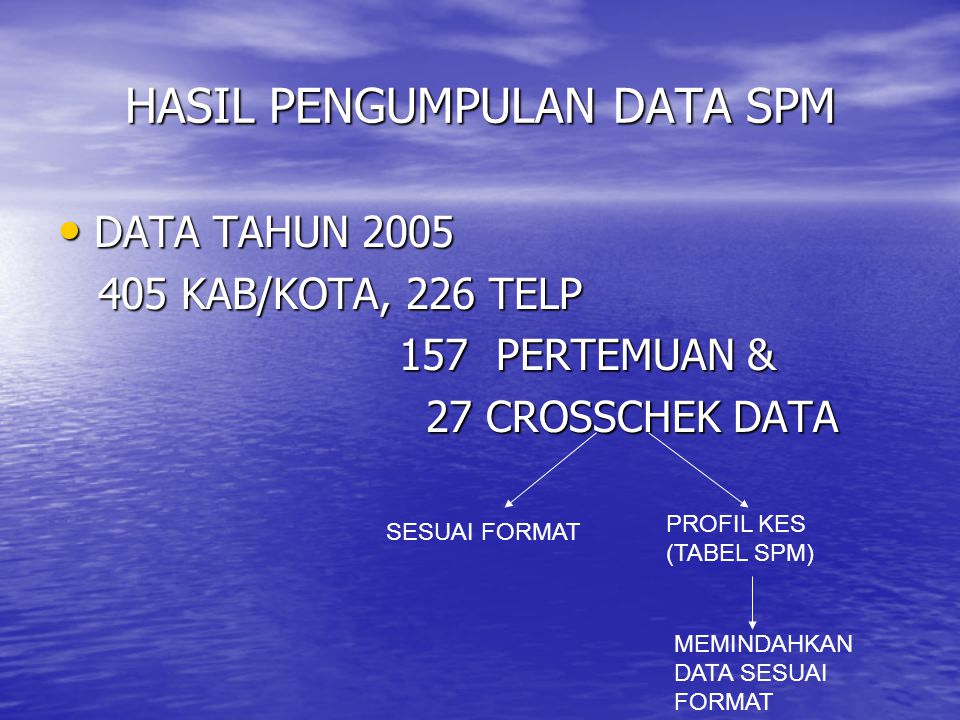 HASIL PENGUMPULAN DATA SPM