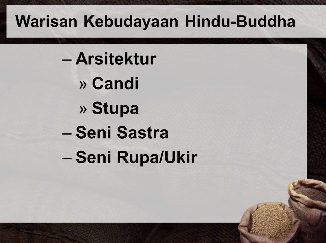 Warisan Kebudayaan Hindu-Buddha