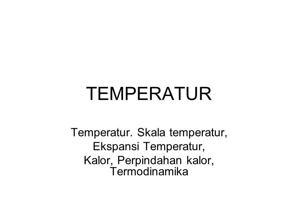 TEMPERATUR Temperatur. Skala temperatur, Ekspansi Temperatur,