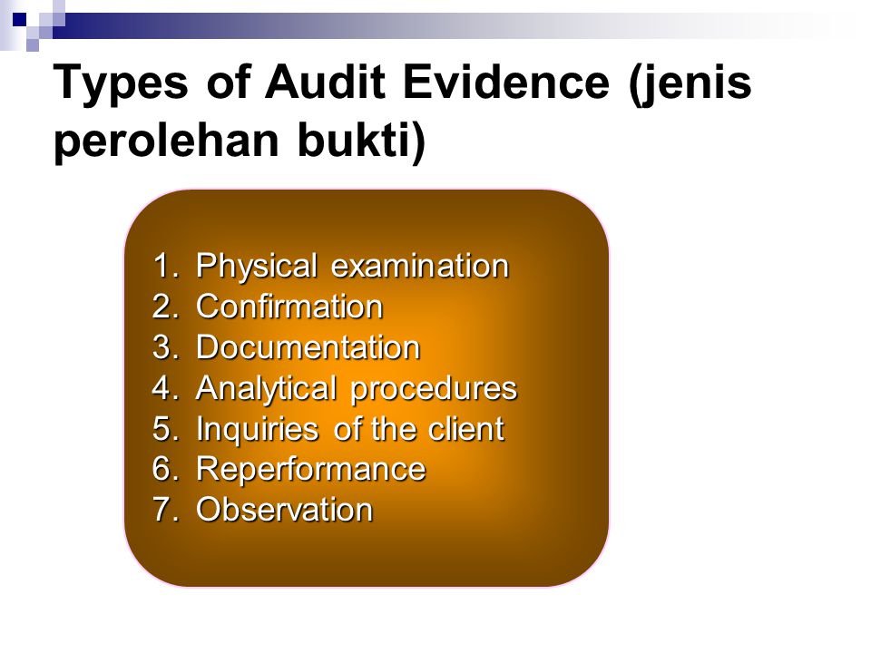 Audit Evidence Bukti Audit Ppt Download