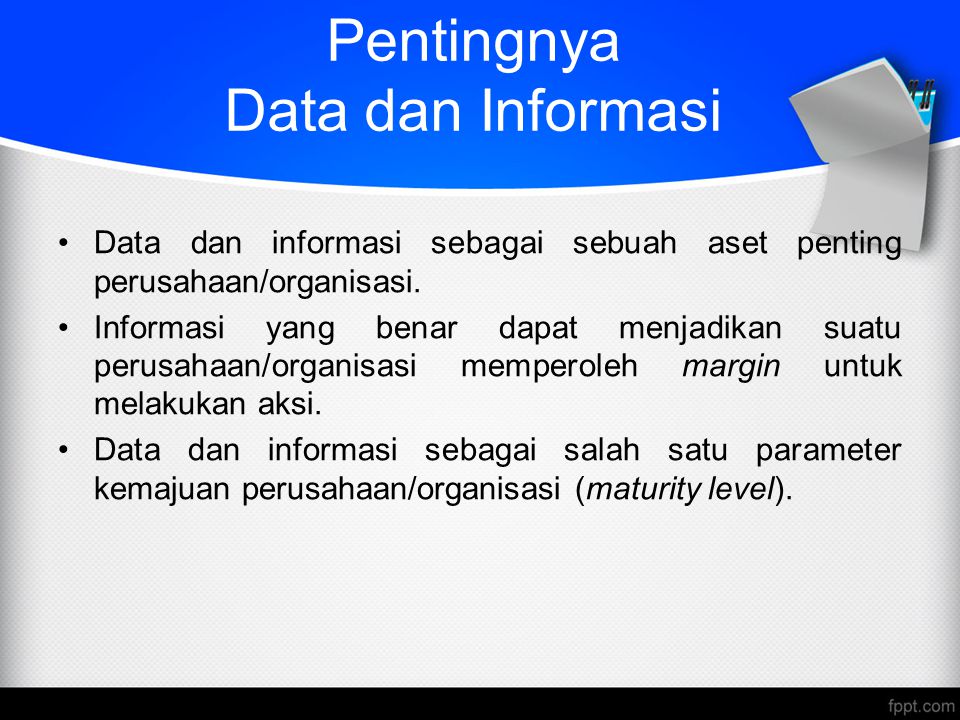 Pentingnya Data dan Informasi