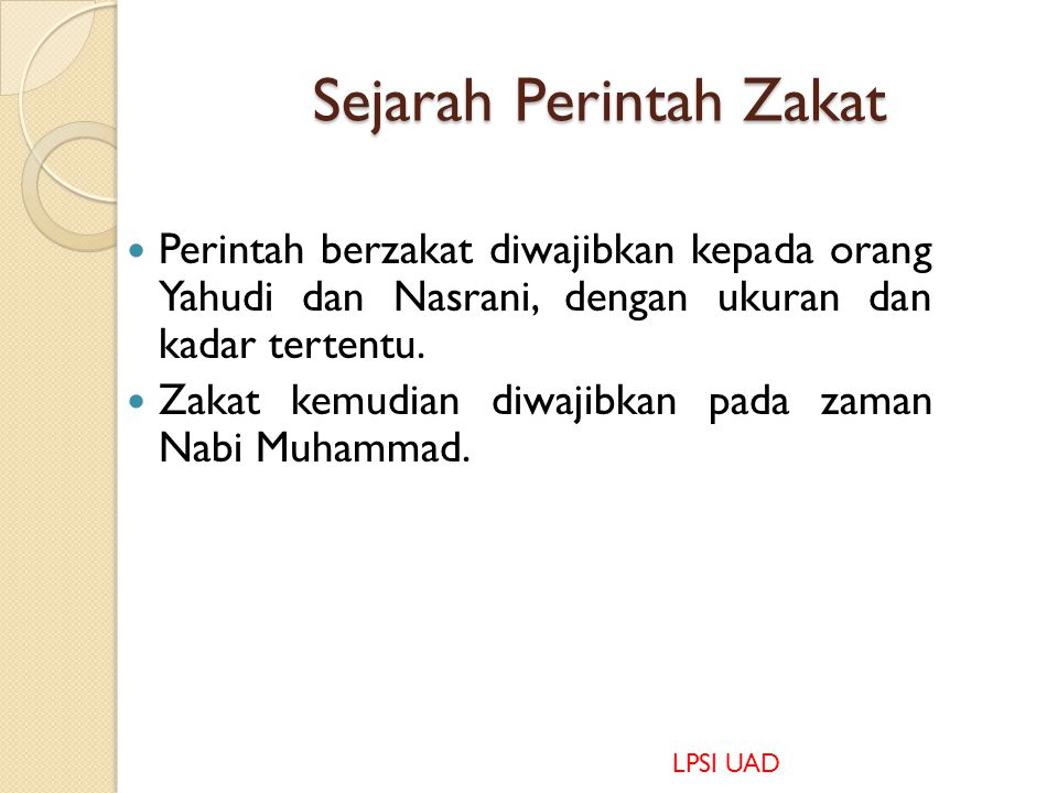 Sejarah Perintah Zakat