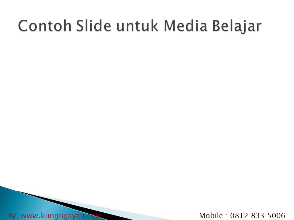 Contoh Slide untuk Media Belajar