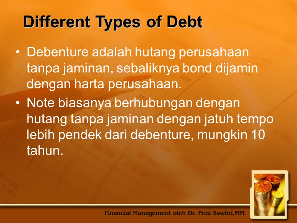 Different Types of Debt