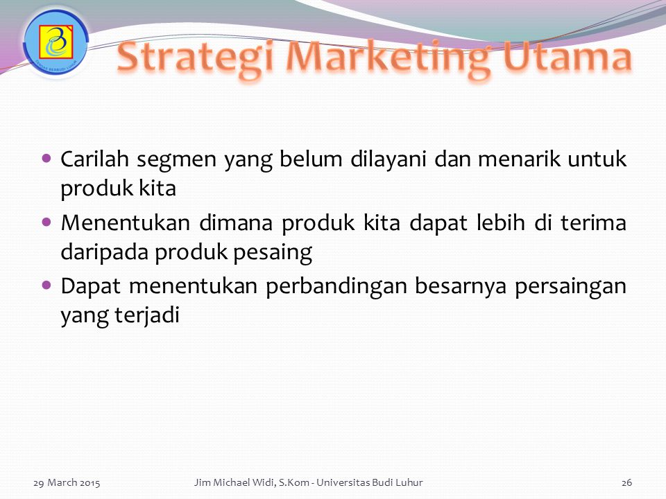 Strategi Marketing Utama